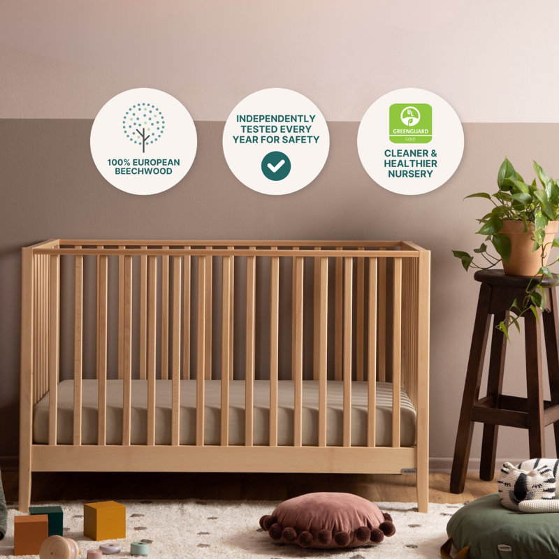 Lala 3 -in-1 Convertible Crib, Natural