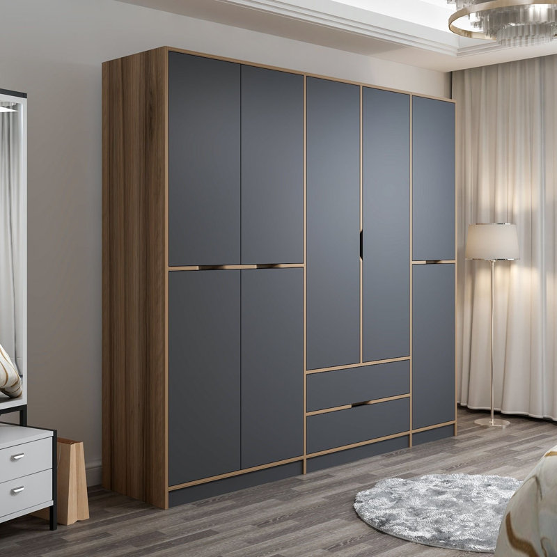 Elina Manufactured Wood Wardrobe, Grey