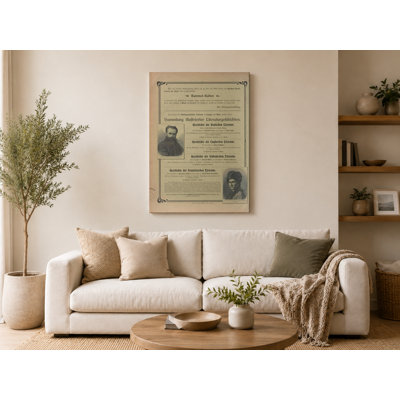 Sammlung illustrerter Literaturgeschichten (page de publicité) - Art mural sur toile typographie rétro