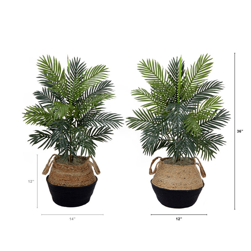 3ft. Artificial Areca Palm Tree with Handmade Basket DIY KIT