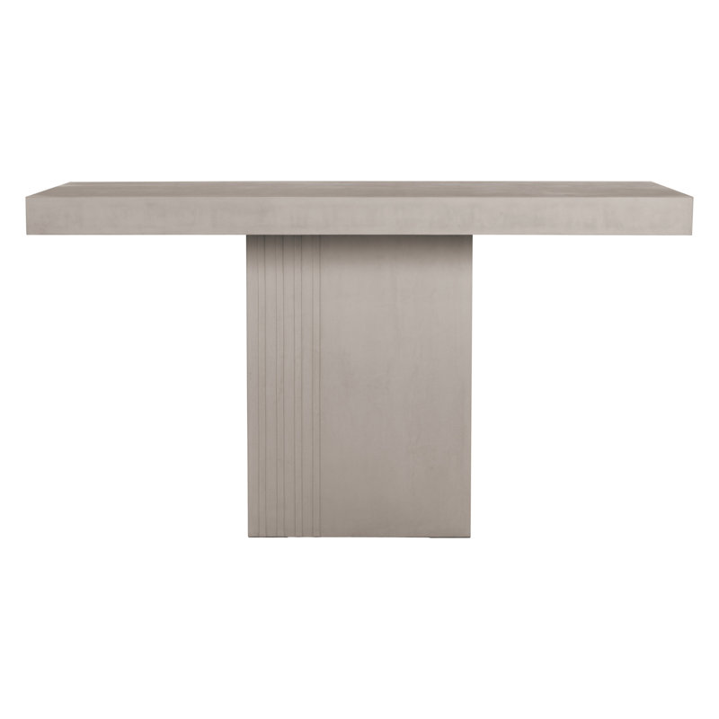Table de salle à manger d'extérieur rectangulaire L 67 po x l 35,5 po Tama, Gris ardoise