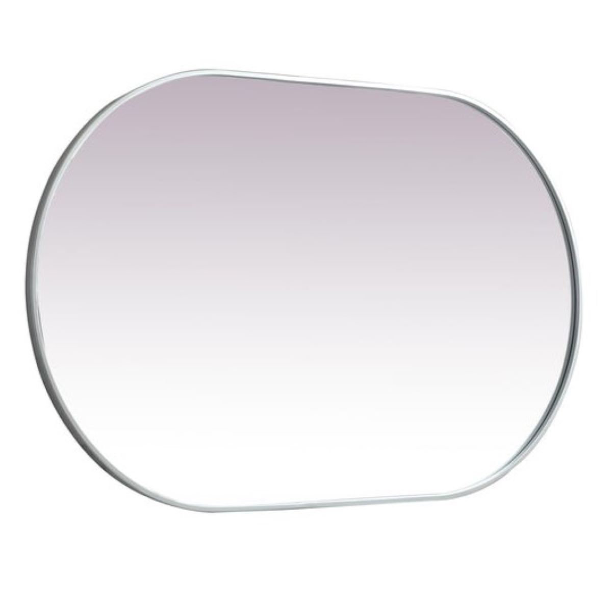 Elington Metal Oval Mirror, Silver, 48"  x 30" 