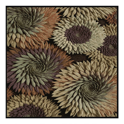 Tapis botanique brun lavable à la machine