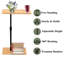 Table-plateau à hauteur réglable avec fentes pour fauteuils de canapé et espaces de loisirs confortables