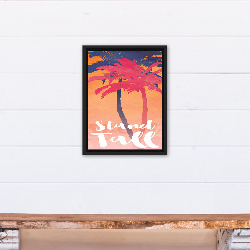 Toile flottante «Stand Tall», H 17,75 po x l 13,75 po x P 1,75 po, Cadre flottant noir