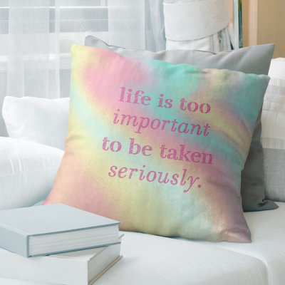 Housse de coussin Handwritten Life & Levity