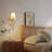 Set of 2 Gold Wall Sconces, Detachable Rechargeable Bulbs with Built-in 2000mAh Battery, Dimmable 9 Color LED Lights with Remote