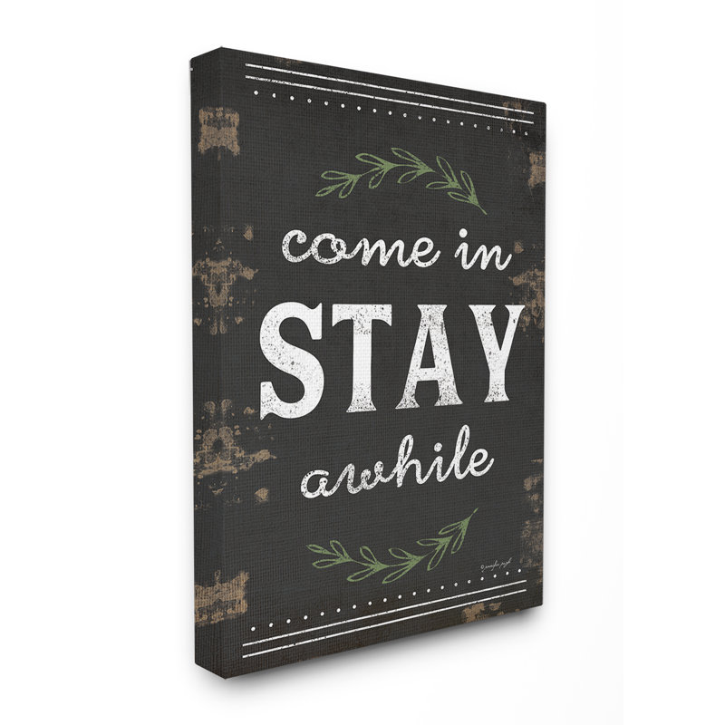 « stay stay ablationy rosemary », art textuel sur toile, Toile tendue, H 30 po x l 24 po x P 1,5 po