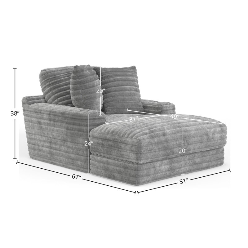 Chaise rembourrée Alcoa, Polyester gris