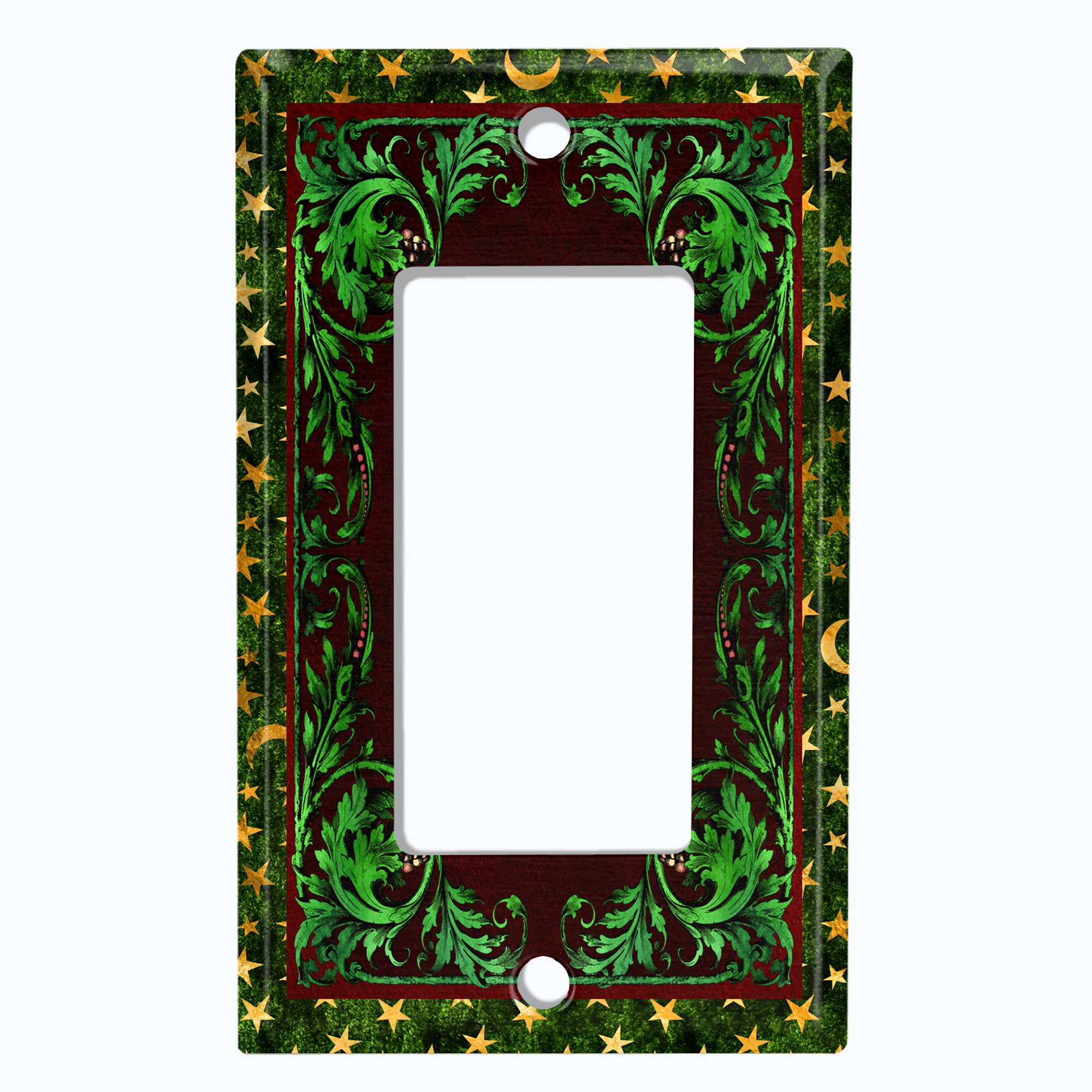 WorldAcc Metal Light Switch Plate Outlet Cover (Elegant Flower Frame ...