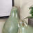 3 Piece Green Ceramic Partridge Statue Set