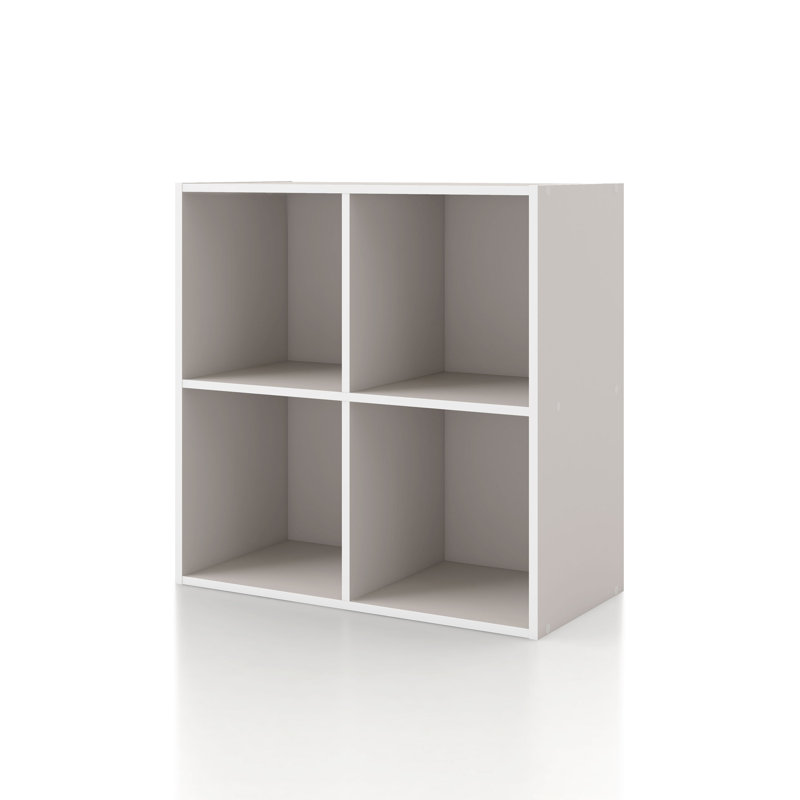 Bibliothèque de rangement Moduline, 4 cubes, Grège