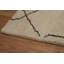 Tapis de la zone en laine 8 pi x 10 pi beige à la main one-of-kind noué la Sybil
