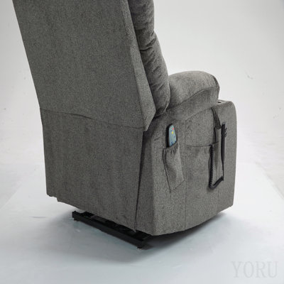 Fauteuil relevable pour personne grande et grande avec des pieds peu pratiques: canapé relevable en mousse haute densité avec chaleur et massage, 2 poches, 2 porte-gobelets, 2 télécommandes, moteur