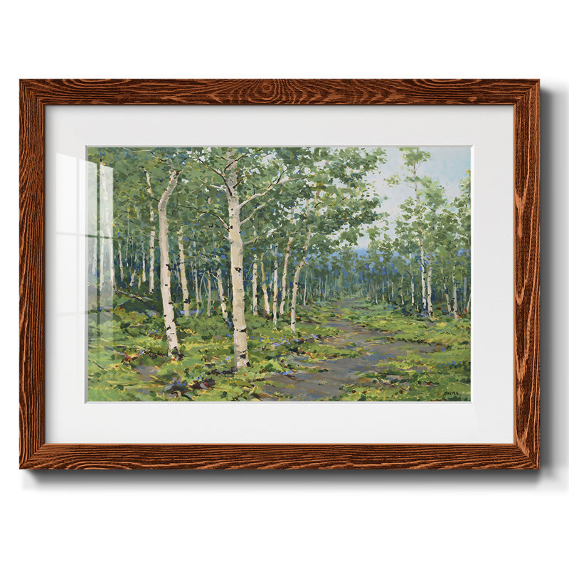 Dans la forêt - reproduction encadrée rustique avec tableau mat, H 18 po x l 26 po x P 1,5 po, Érable