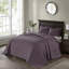 Grand couvre-lit réversible mauve grand - Matelassé pour le confort du lit pré-lavé et rembourré en coton