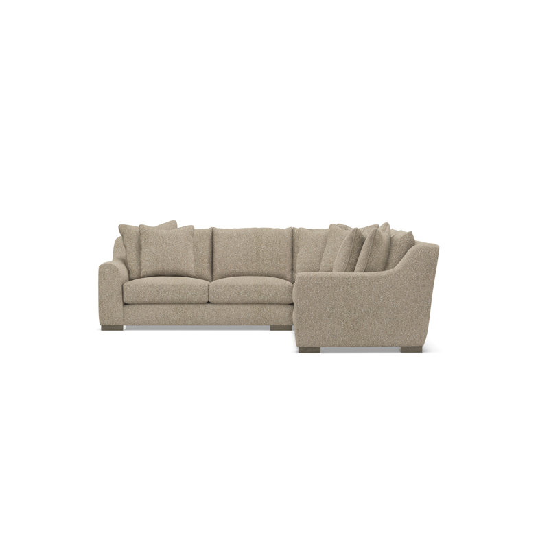 Sectional, Light Brown Polyester, 35" H x  110" W x 110" D, Symmetrical