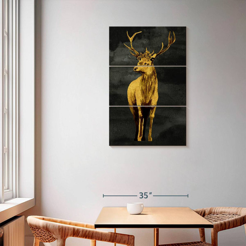 Brampt Golden Deer, 57" H x 36" W