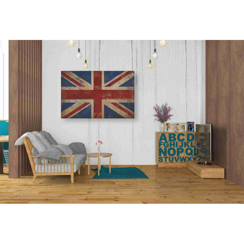 «Union Jack» par Ryan Fowler, art mural sur toile, H 26 po x l 40 po x P 1,25 po