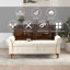 Banc de rangement capitonné à boutons de 62 po pour la chambre à coucher de 62 po, repose-pieds rembourré en tissu moderne, banc de fenêtre, accoudoirs roulés pour chambre à coucher, salon, vestibule-205906355