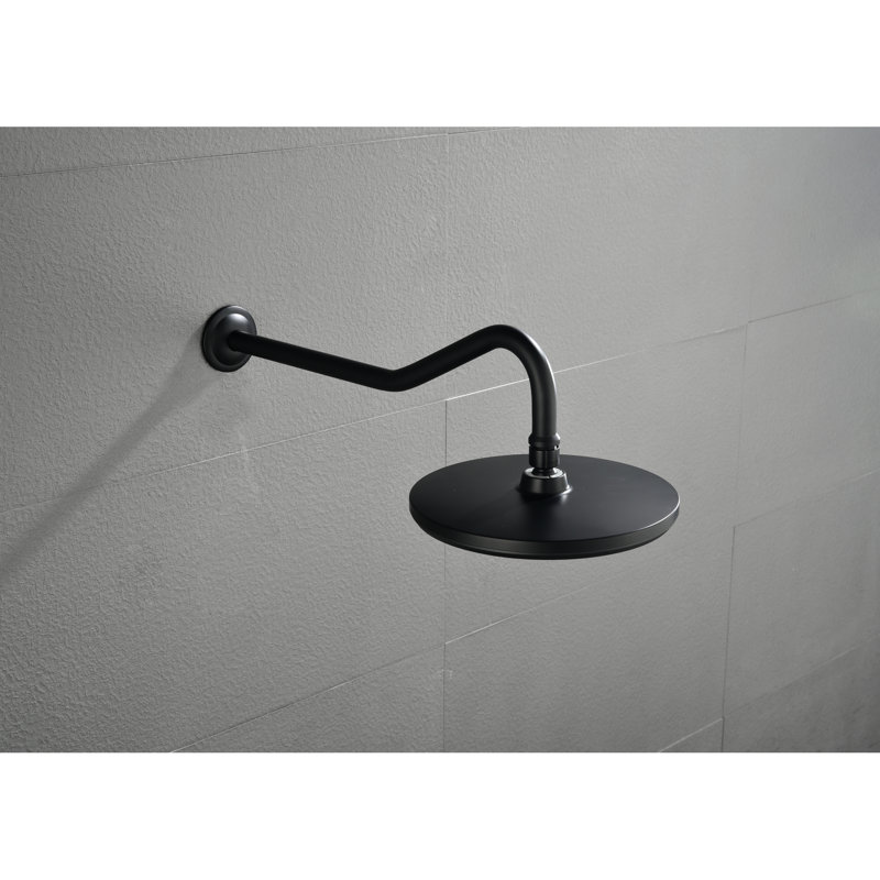 Stainless Steel Matte Black Shower Arm, And To Corrosion, Simple Installation Cleaning Protocol Arm In Black, Beautiful Appearance, Easy Clean Install, Secure Showerhead Connection