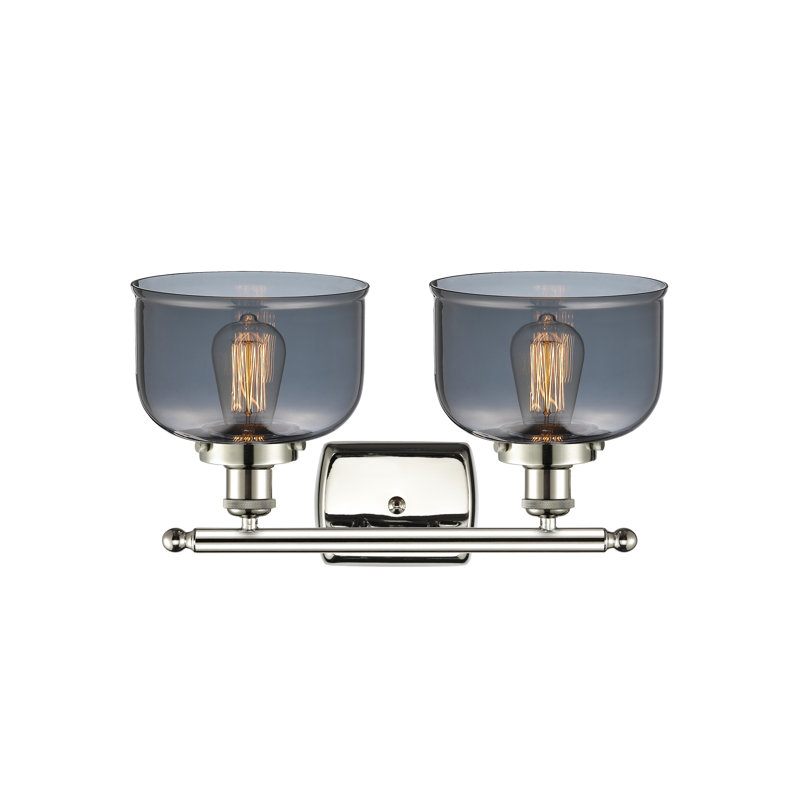 Éclairage pour meuble-lavabo à 2 lumières 18 po Ballston Urban Bell, Nickel poli