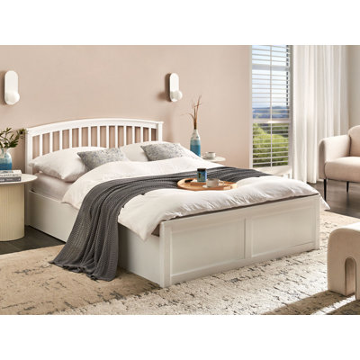Ottoman Bed Pine Wood CLARBEC White