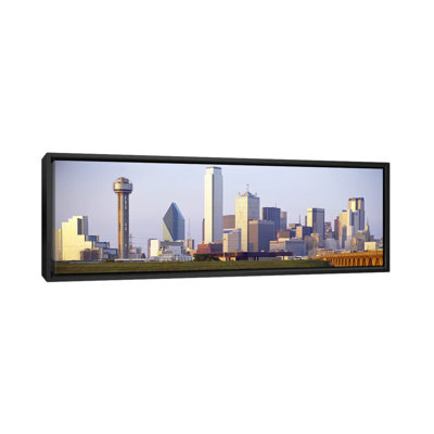 Bâtiments dans une ville, Dallas, Texas - reproduction de photo panoramique sur toile tendue
