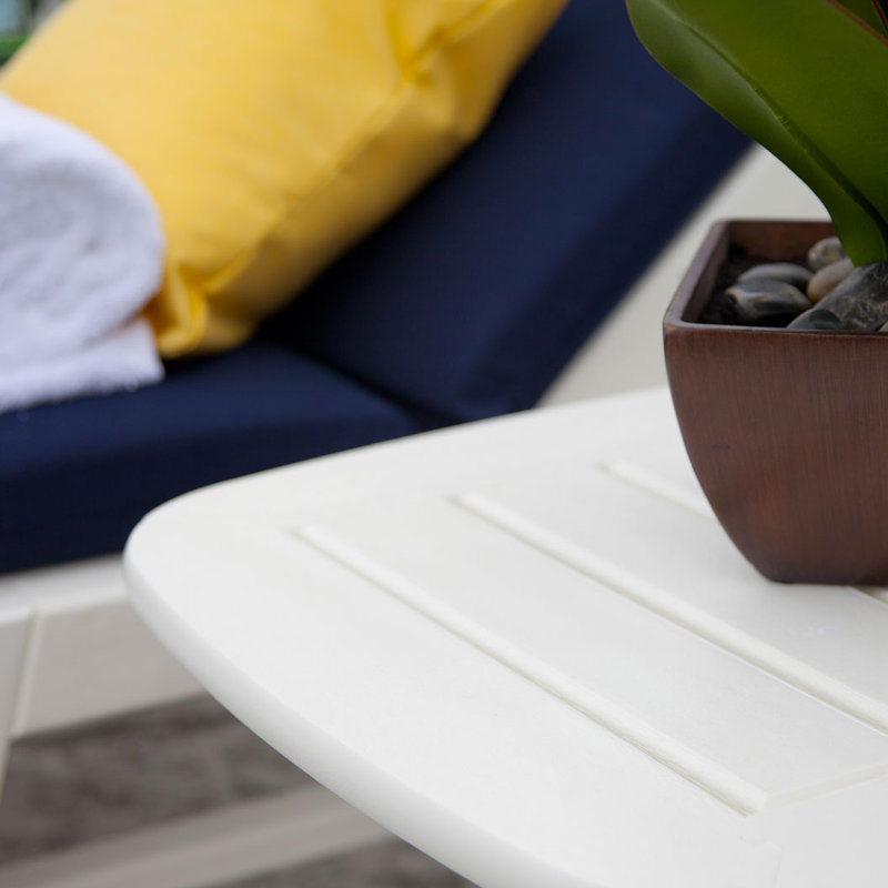 POLYWOOD Nautical 3-Piece Chaise Set, White