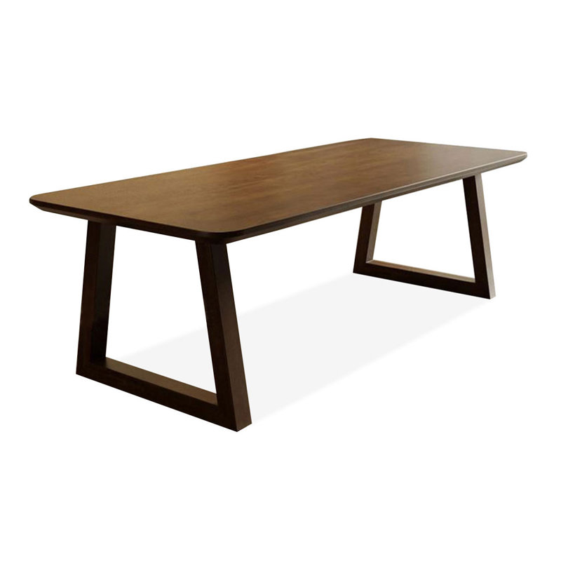 Nut-brown Rectangular Solid Wood Dining Table, 29.53"H x 70.87"L x 31.5"W