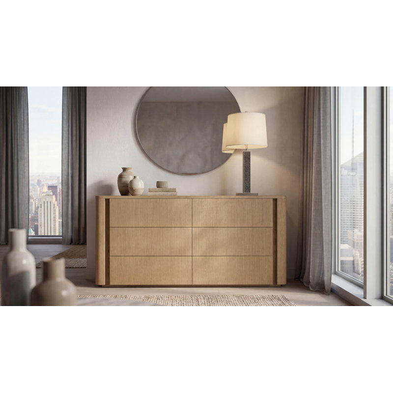 Lisbon 6-Drawer Dresser, Natural