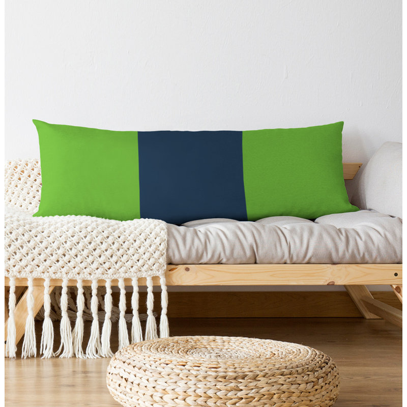 Polyester Medium Pillow, Light Green/Navy Blue, Seattle Football