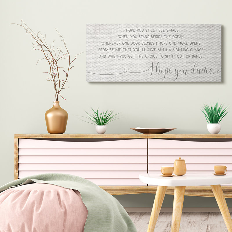 Faith Fighting Chance, citation de danse romantique, Toile tendue, H 17 po x l 40 po x P 1,5 po