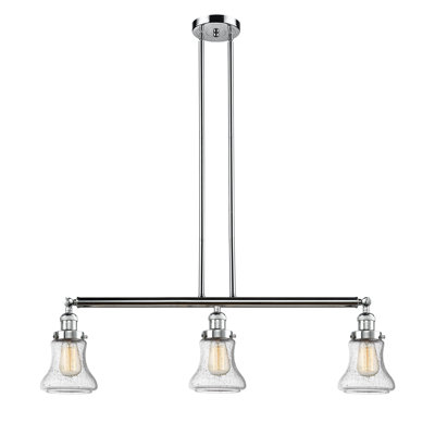 Luminaire suspendu linéaire à 3 lumières pour îlot de cuisine