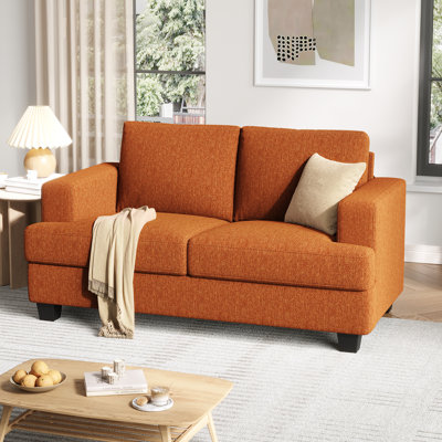 63" 2-Seater Upholstered Square Arm Sofa