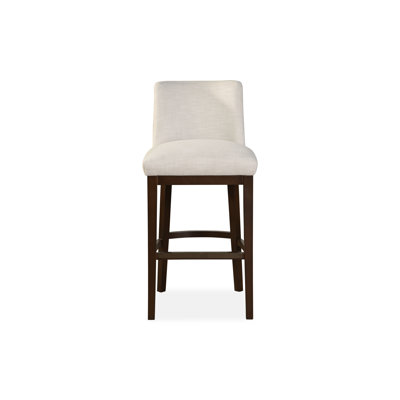 Upholstered Stool with Solid Wood Frame
