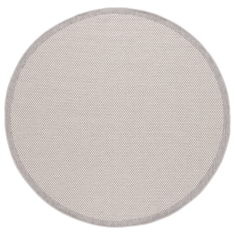Harward Sisal All-Weather Performance Geometric Indoor/Outdoor Area Rug, Round 6'7"