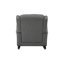 Chaise berçante Fabien en tissu gris