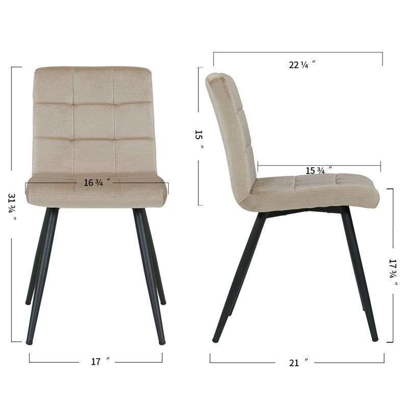 Chaise d'appoint rembourrée en velours Furst, Kaki