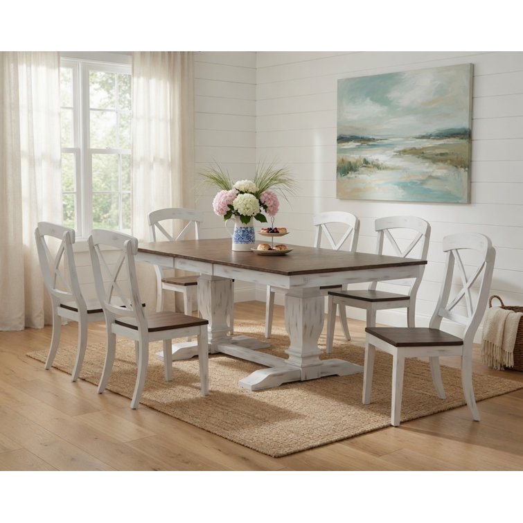 Claudell Rectangle Solid Wood Extendable Dining Set