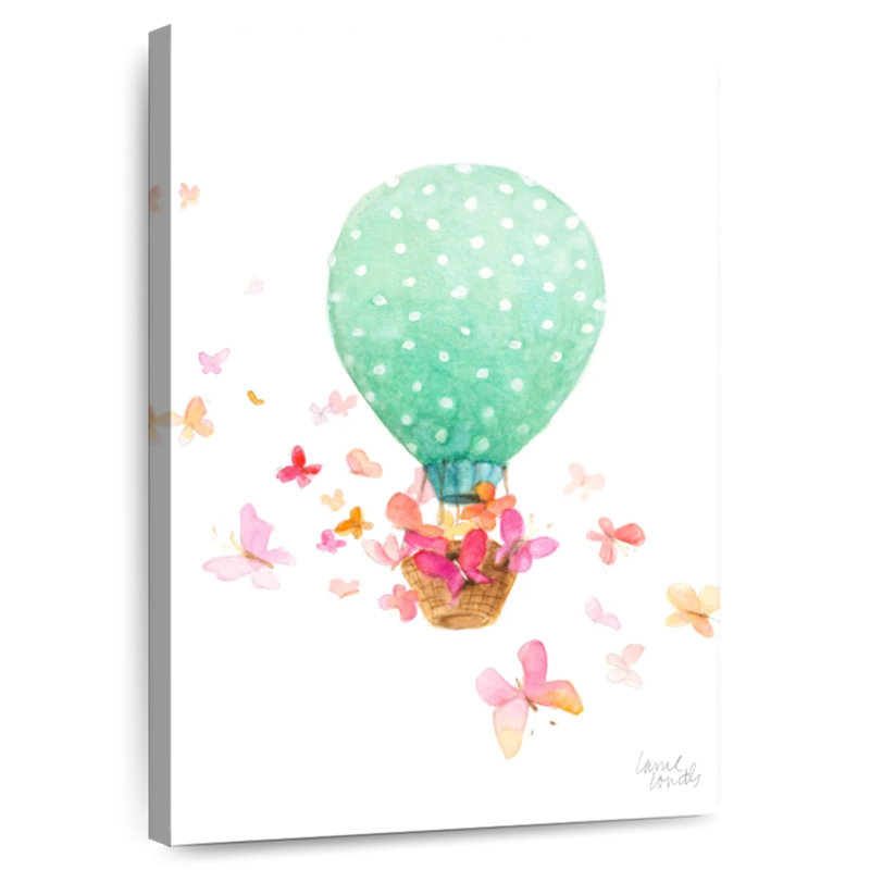 Montgolfière avec papillons Mehar, H 39 po x l 26 po