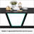 Modern Rectangular Wood Kitchen Table For 4-6 Person, Sturdy Metal Frame, Spacious And Durable Dining Room Furniture-2115838083