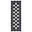 Tapis de couloir 2 pi x 6 pi festonné en damier festonné, envers en TPR antidérapant, tapis à bordure rétro pour vestibule d'entrée de cuisine-663315819
