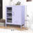 Multipurpose Lockable Storage Cabinet with Glass and Metal Doors, 3-Tier Organizer with 2 Adjustable Shelves, for Home Garage Living Room School-675820433