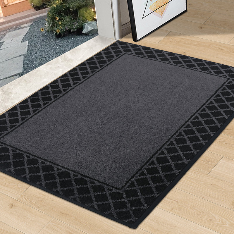 Non-Slip Indoor Doormat, 81.3cm W x 121.9cm L, Black