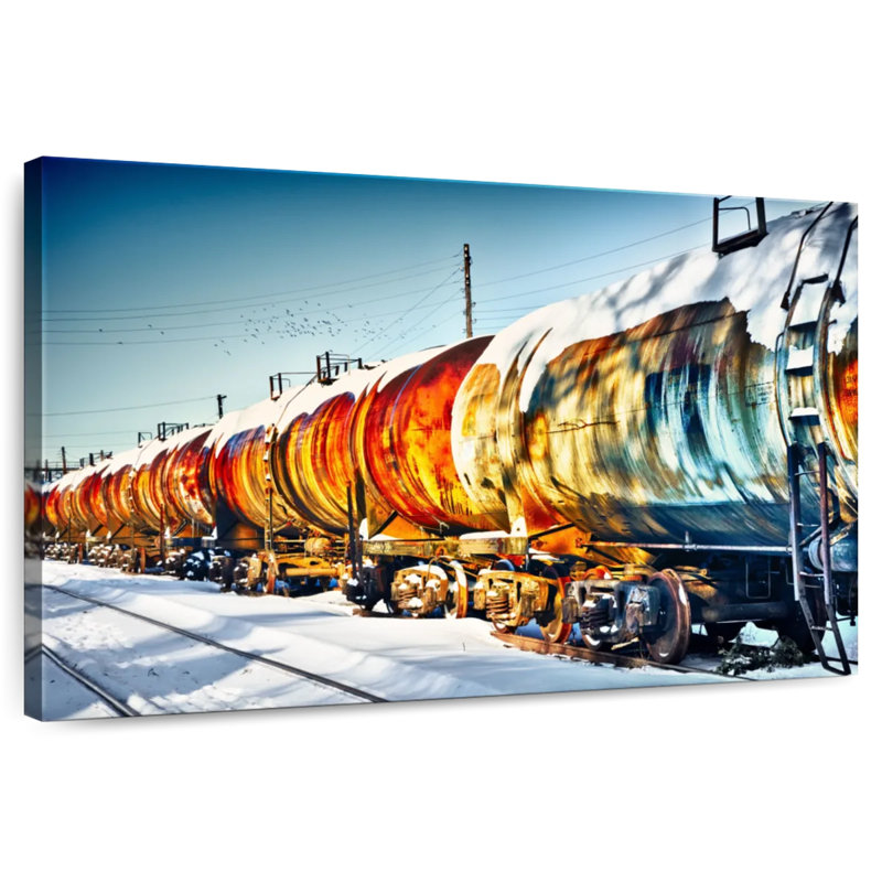 Mehar Snowy Oil Tanker Train, 20" H x 30" W