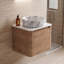 Meuble-lavabo mural 24 po avec lavabo en céramique imitation marbre Carrara