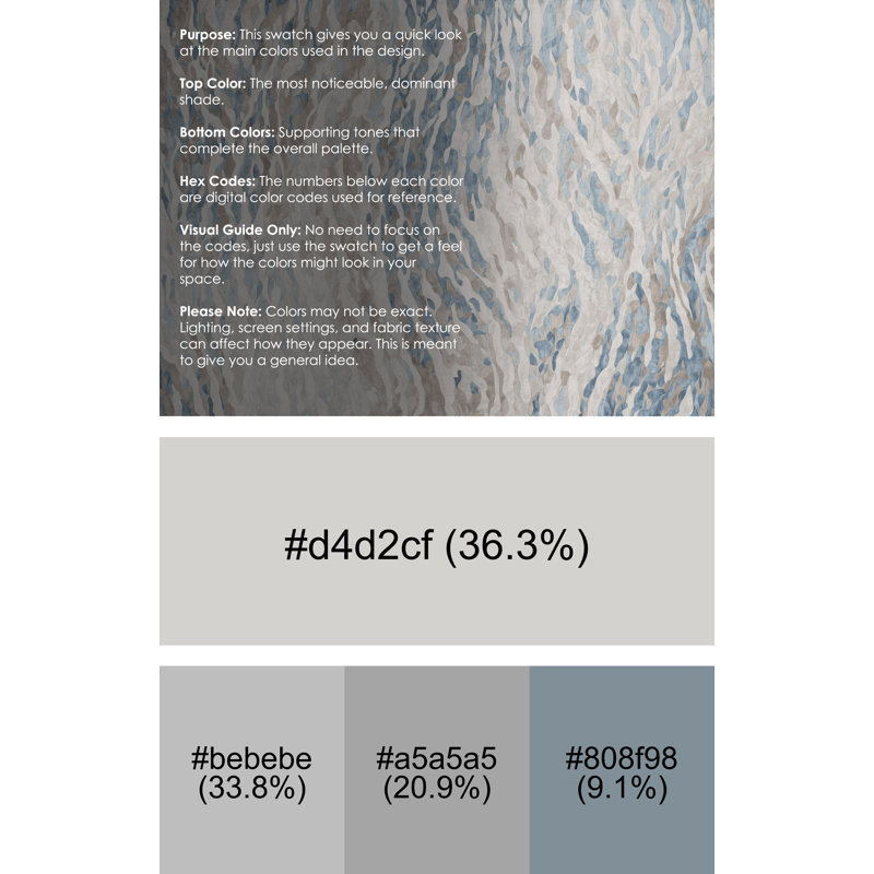 Machine Washable Gray Area Rug, Rectangle 6' x 9'