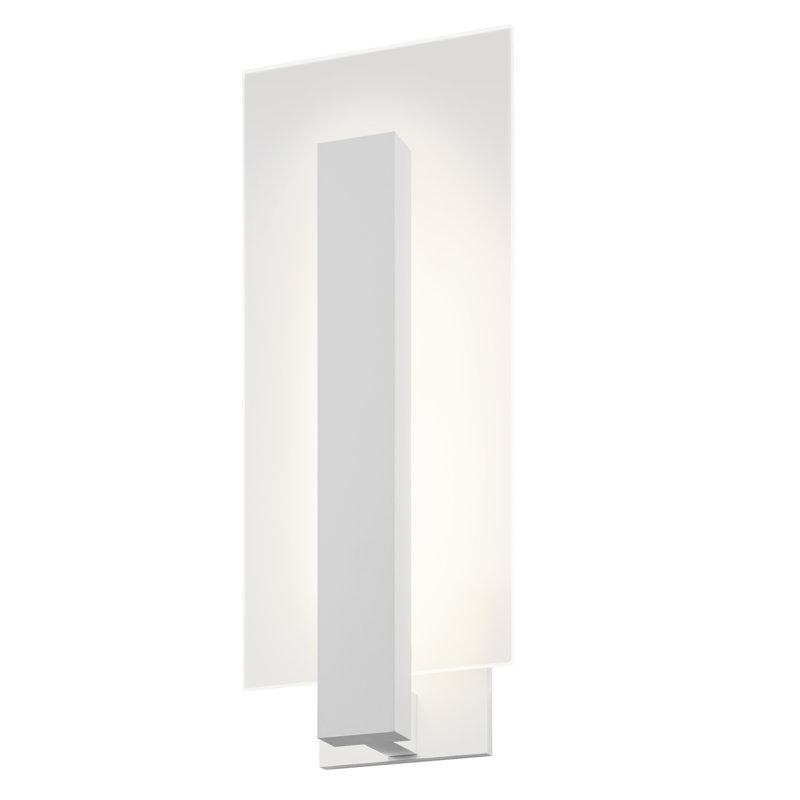 Inside-Out LED Flush Mounted Sconce, Textured White