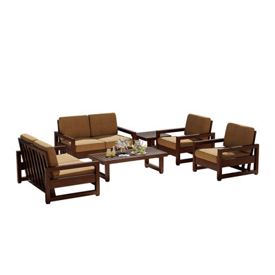 Ensemble de conversation pour l'extérieur 6 pièces, parfait pour recevoir avec les tables incluses